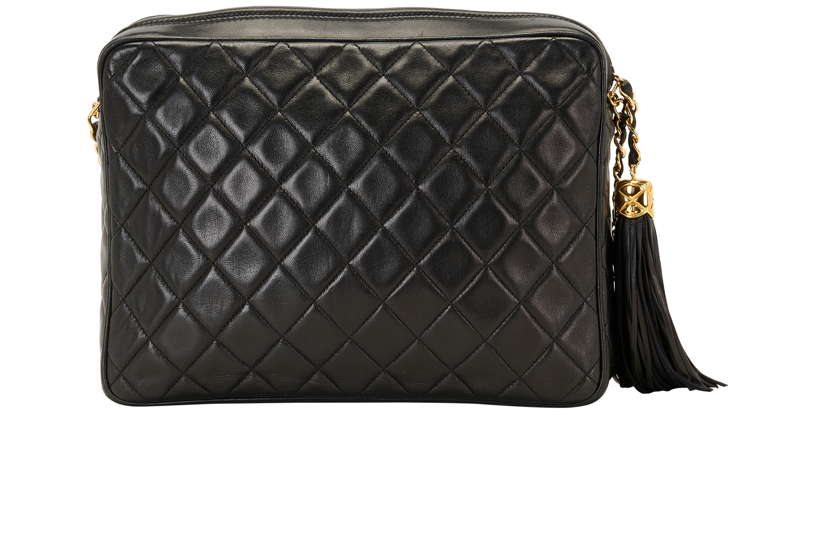 CC Tassel Camera Bag, &pound;2,200, Handbags, Black, Lambskin Leather, Back view